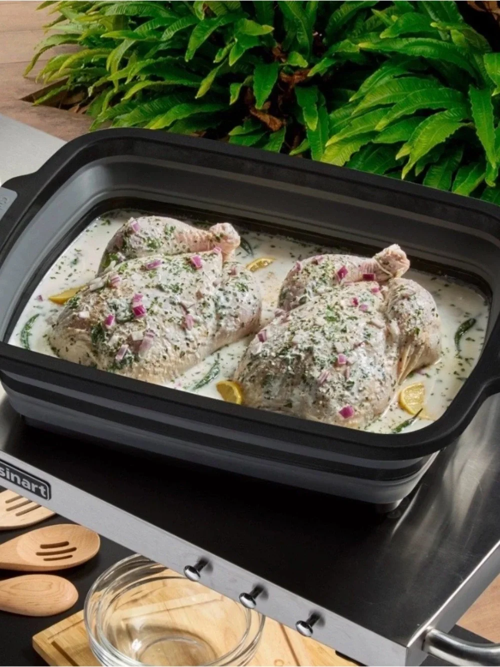 Collapsible 4-in-1 Gray Multi-Purpose Serving & Cooler Tray